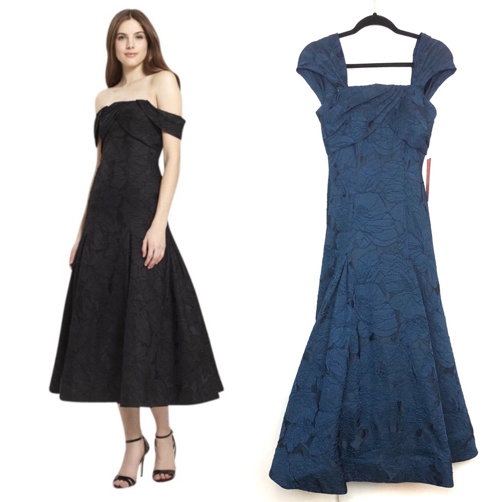 NEW Monique Lhuillier Navy Dress Size 2
